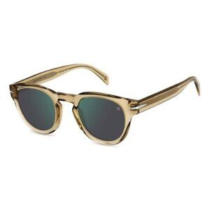 New DAVID BECKHAM Yellow Square 7041/S Flat FMPMT Sunglasses Women